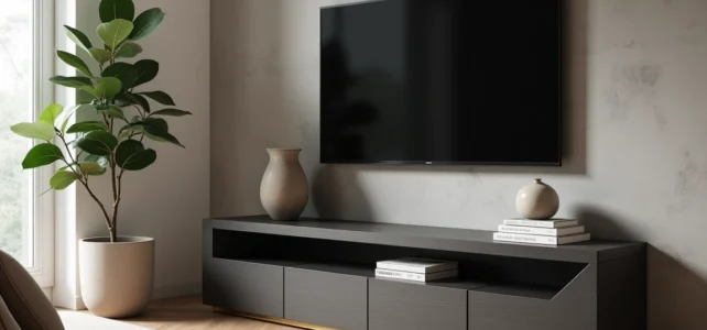 Les nouvelles tendances 2026 pour sublimer votre salon avec un meuble TV d&rsquo;angle